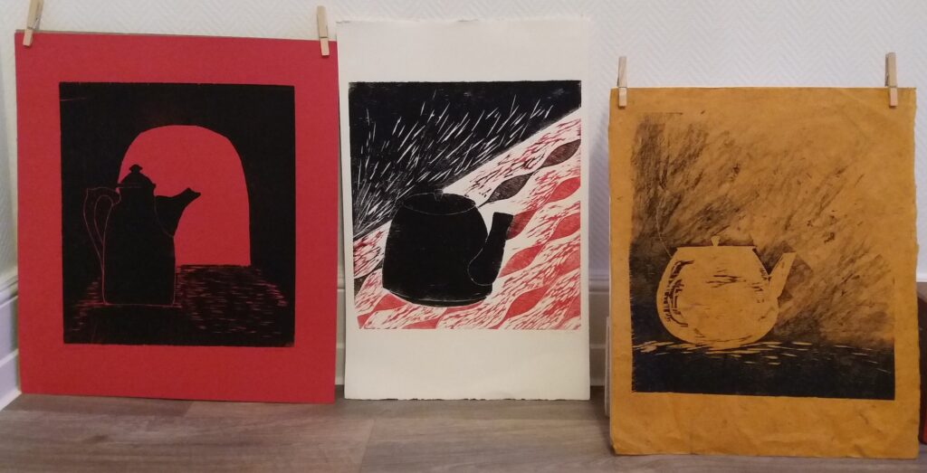 estampes avec technique de gravure en relief (bois)